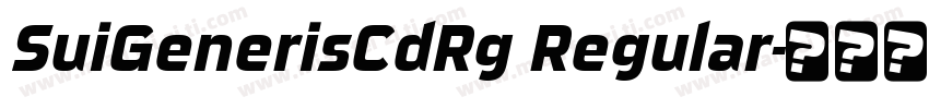 SuiGenerisCdRg Regular字体转换